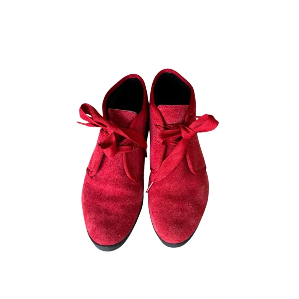 Vintage Red Suede Keds Essentials Sneaker Booties Women’s Size 7.5